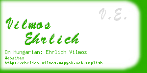 vilmos ehrlich business card